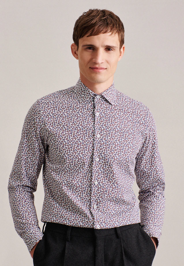 Slim Business Hemd Paisley in Orange |  Seidensticker Onlineshop