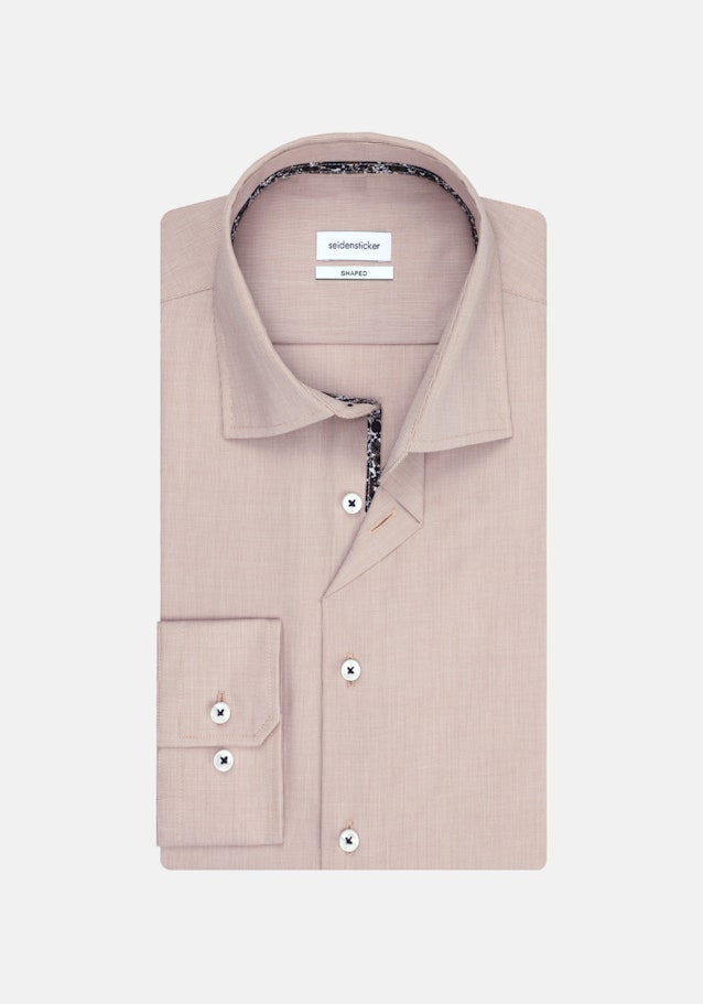 Non-iron Structure Business Shirt in Shaped with Kent-Collar in Brown |  Seidensticker Onlineshop