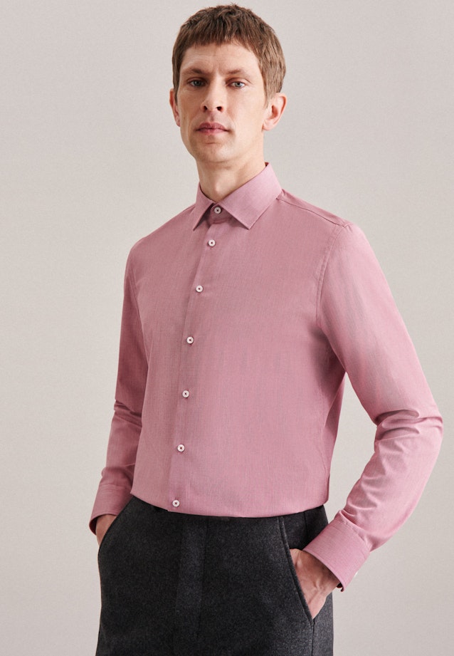 Non-iron Structure Business Shirt in Shaped with Kent-Collar in Red |  Seidensticker Onlineshop