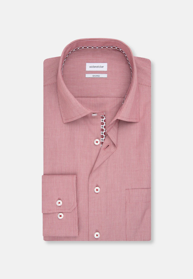 Shaped Business Hemd Uni in Rot |  Seidensticker Onlineshop
