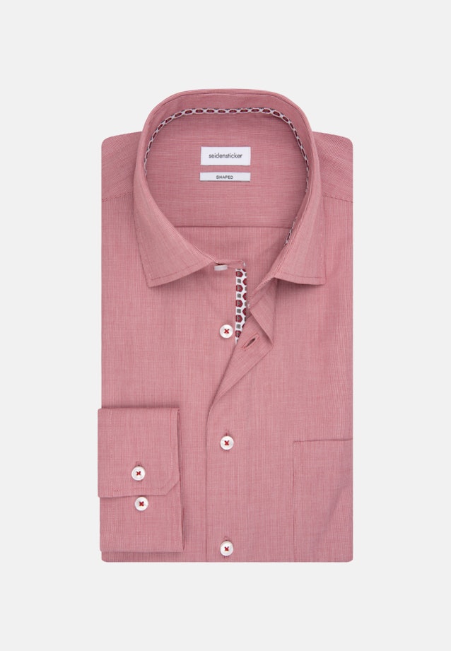 Chemise Business Shaped Structuré Col Kent in Rouge |  Seidensticker Onlineshop