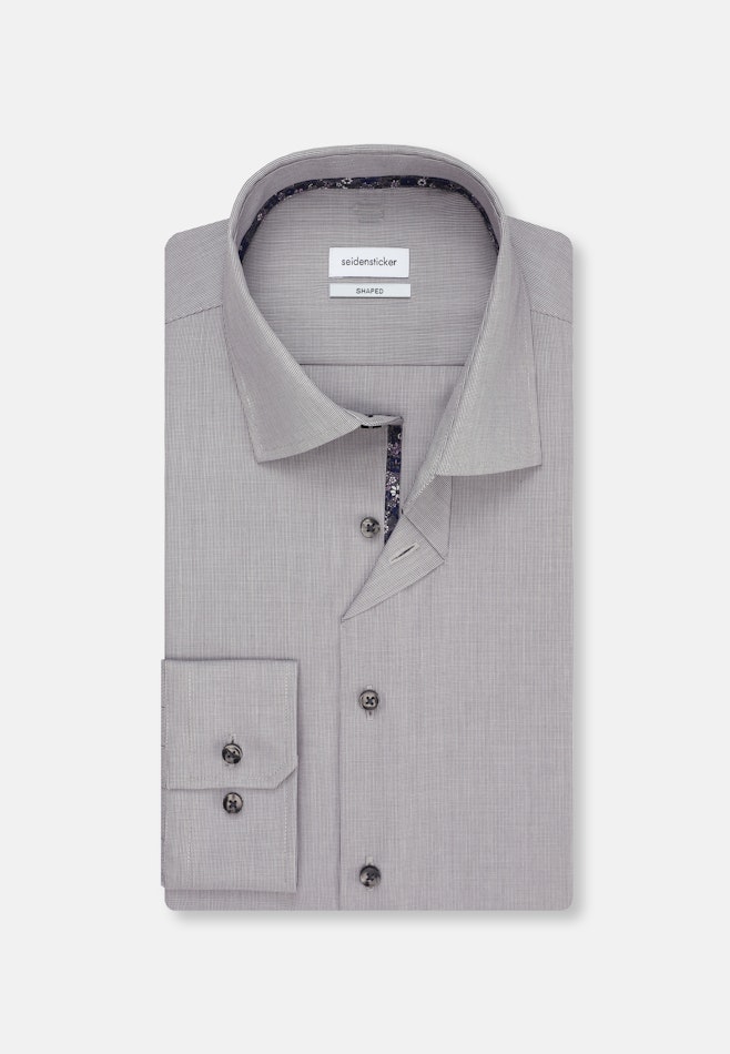 Shaped Business Hemd Uni in Grau | Seidensticker Onlineshop