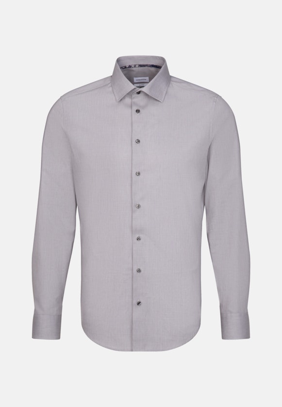 Shaped Business shirt Uni in Grey |  Seidensticker Onlineshop