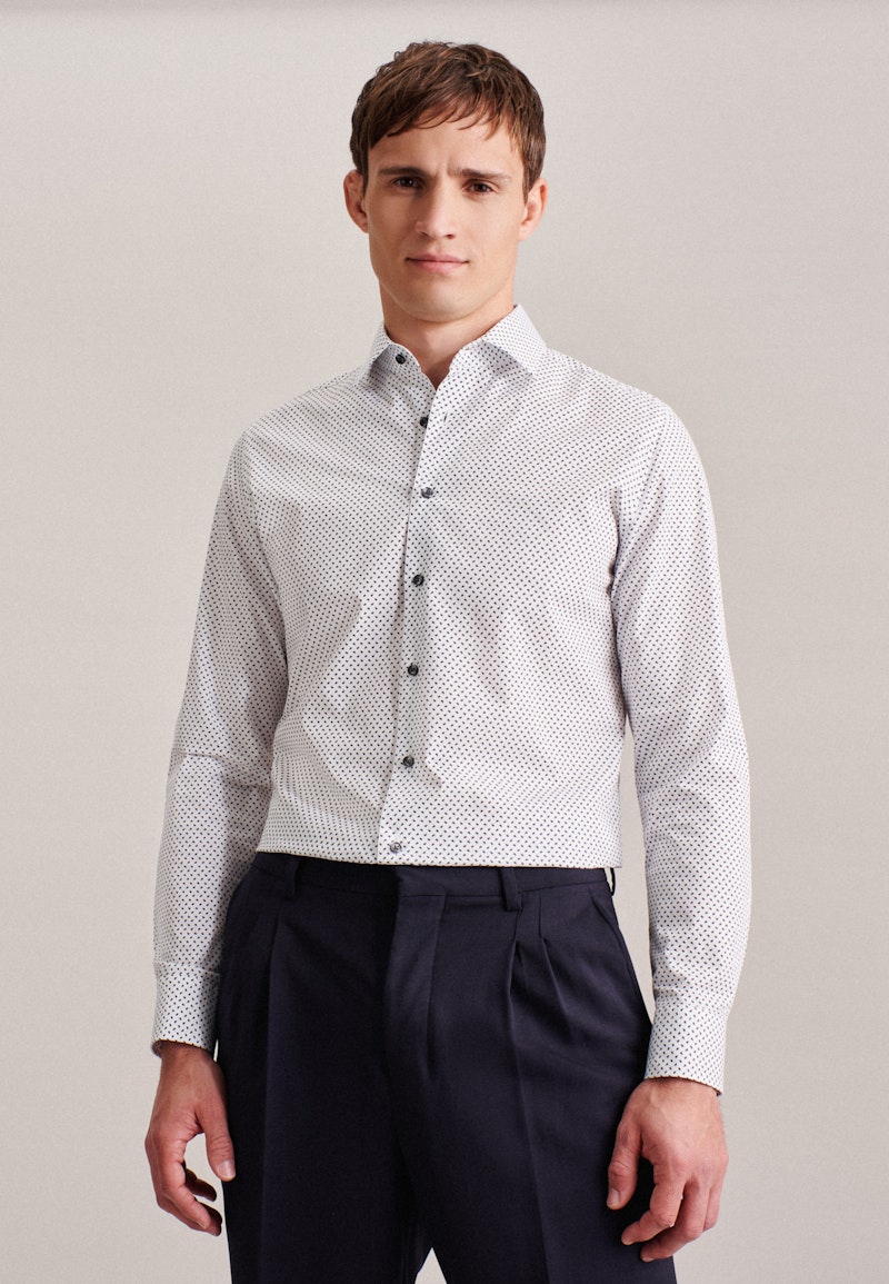 Business Shirt in Slim with Kent-Collar