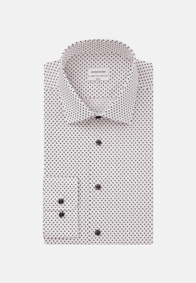 Chemise Business Slim Popeline Col Kent in Gris |  Seidensticker Onlineshop