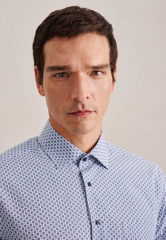 Regular Chemise d'affaires Imprimé in Bleu Clair |  Seidensticker Onlineshop