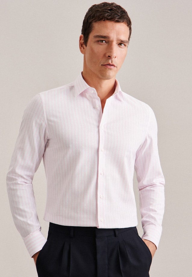 Non-iron Structure Business Shirt in Regular with Kent-Collar in Pink |  Seidensticker Onlineshop