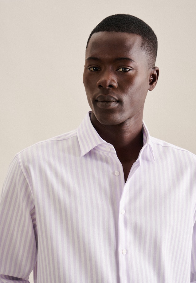 Regular Chemise d'affaires rayures in Lilas |  Seidensticker Onlineshop