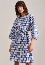 Crew Neck Dress in Medium Blue |  Seidensticker Onlineshop