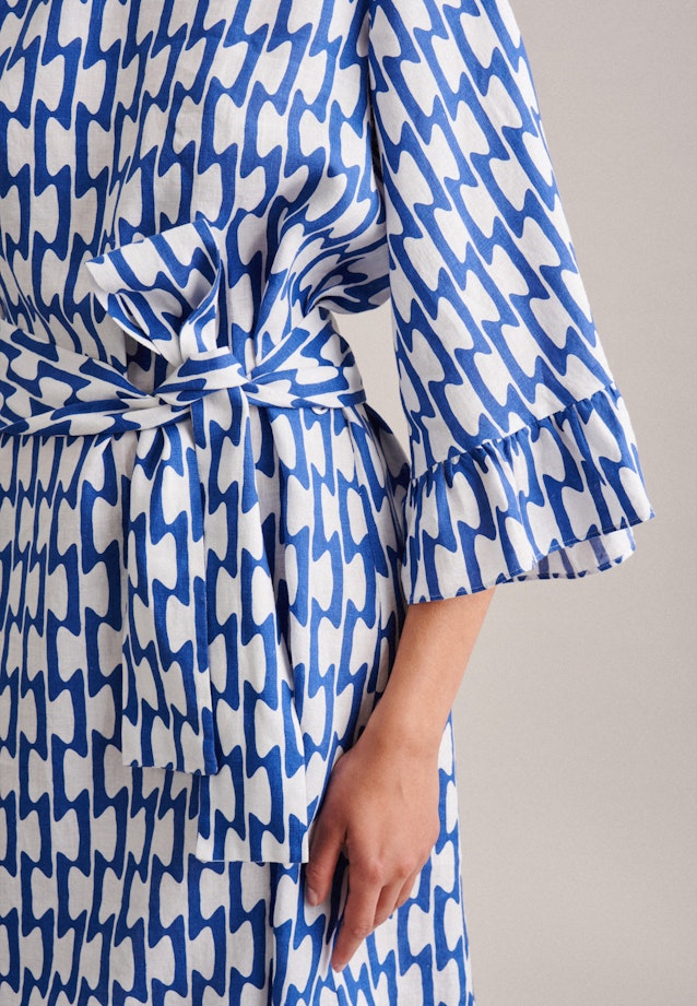 Leinen Midi Kleid in Mittelblau |  Seidensticker Onlineshop
