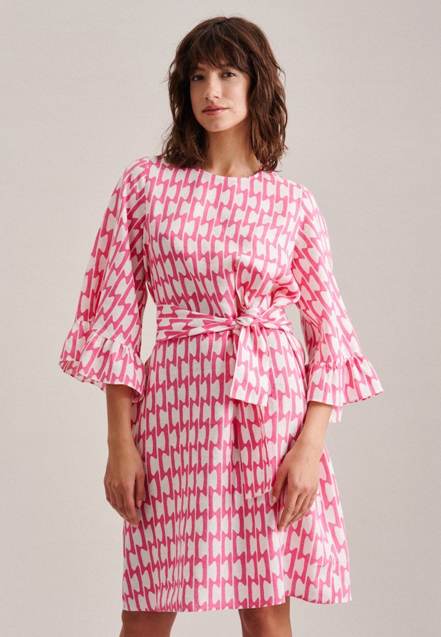 Rundhals Kleid Regular in Rosa/Pink |  Seidensticker Onlineshop