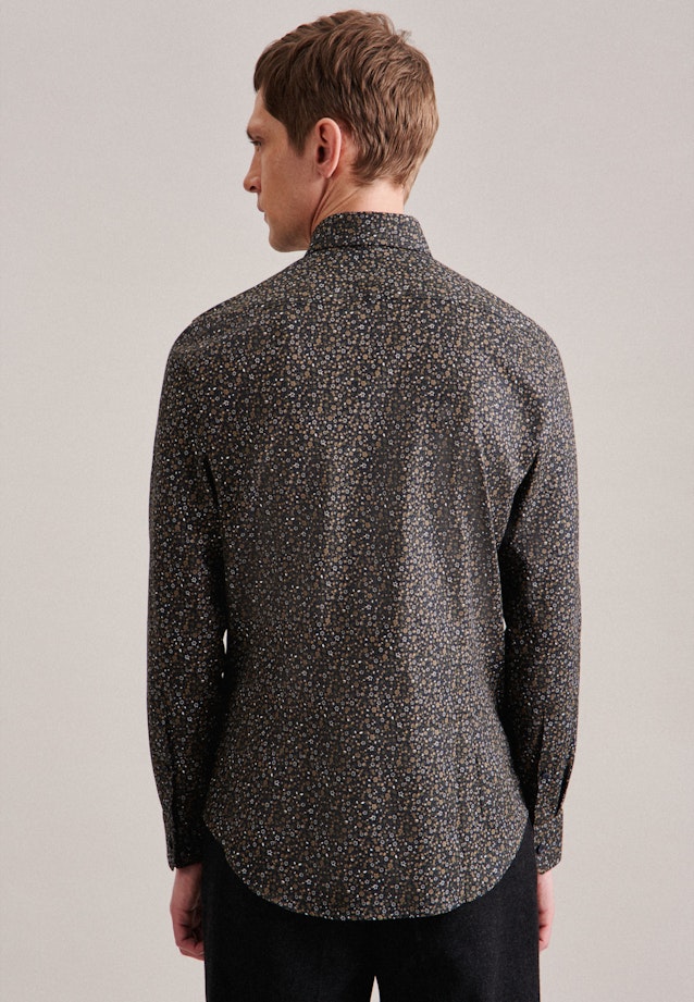 Slim Business Hemd Druck in Grün |  Seidensticker Onlineshop