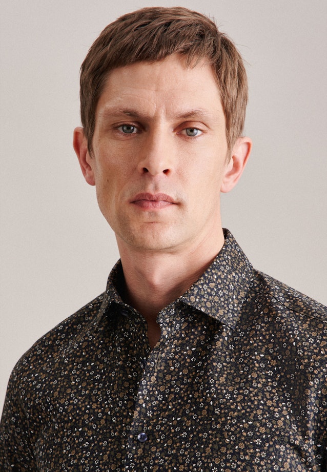 Slim Business Hemd Druck in Grün |  Seidensticker Onlineshop