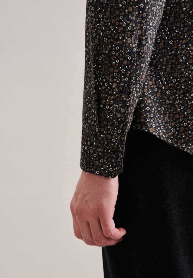 Slim Business Hemd Druck in Grün |  Seidensticker Onlineshop