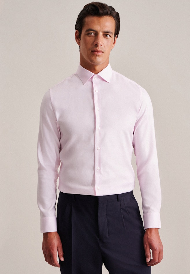 X-Slim Business Hemd Struktur in Rosa | Seidensticker Onlineshop
