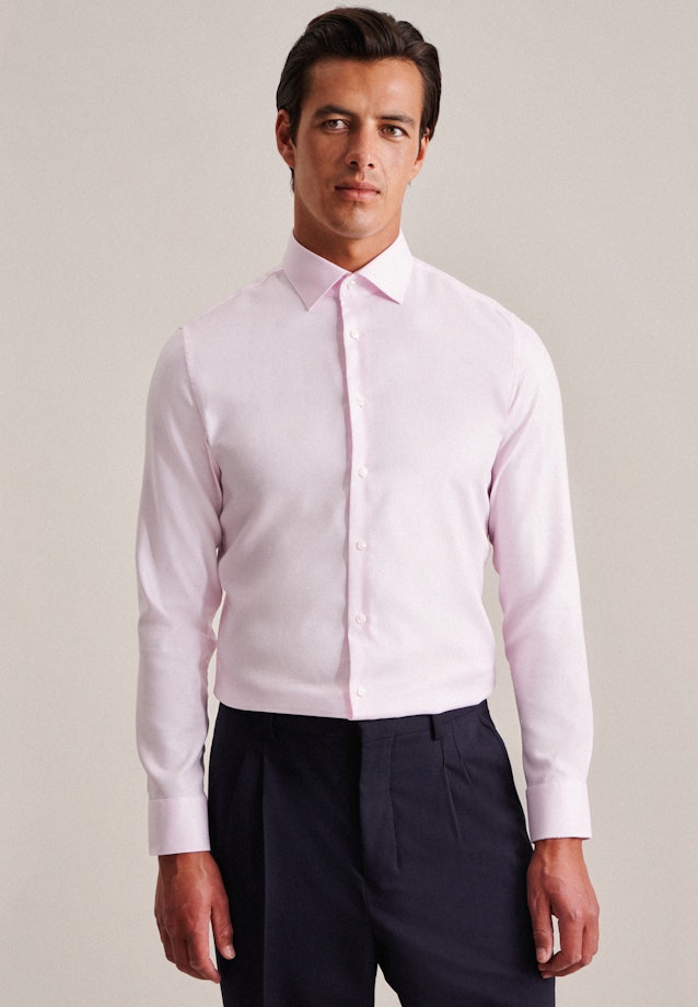 X-Slim Business Hemd Struktur in Rosa |  Seidensticker Onlineshop