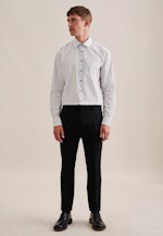 Business Shirt in Regular with Kent-Collar in Grey |  Seidensticker Onlineshop