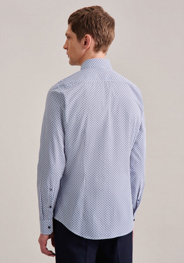 Slim Business Hemd Druck in Hellblau | Seidensticker Onlineshop