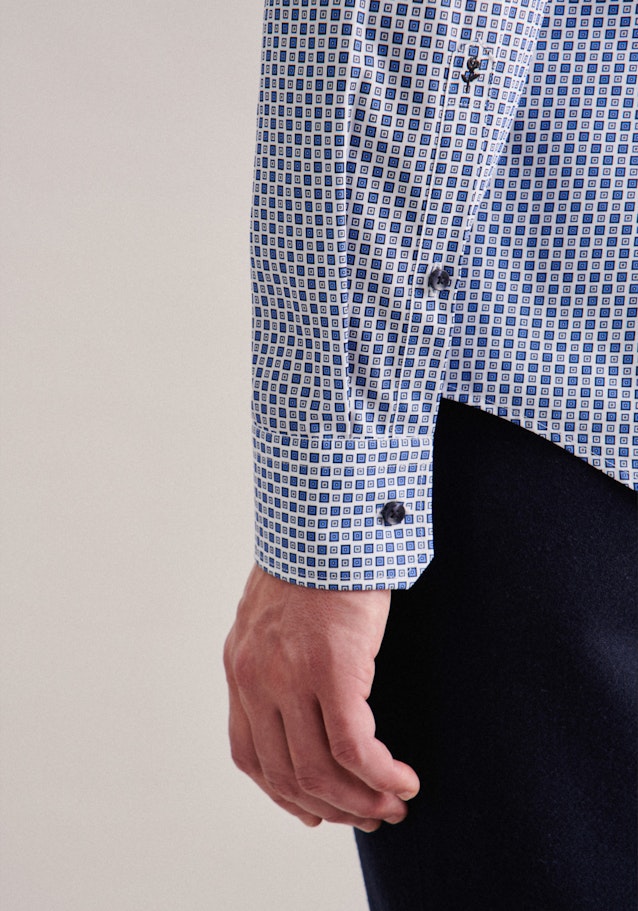 Slim Business Hemd Druck in Hellblau | Seidensticker Onlineshop
