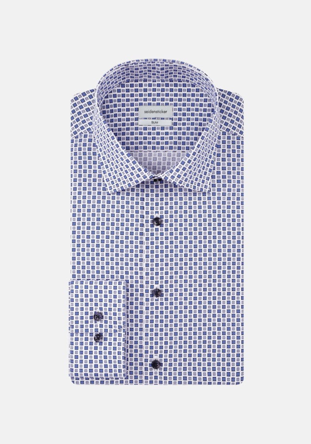 Slim Business Hemd Druck in Hellblau | Seidensticker Onlineshop