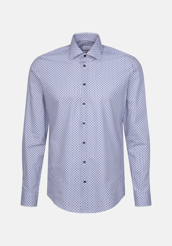 Slim Business Hemd Druck in Hellblau | Seidensticker Onlineshop
