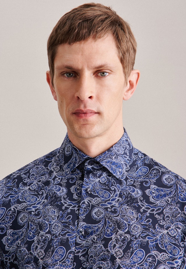Slim Chemise d'affaires Floral in Bleu Foncé |  Seidensticker Onlineshop