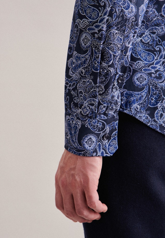 Slim Chemise d'affaires Floral in Bleu Foncé |  Seidensticker Onlineshop