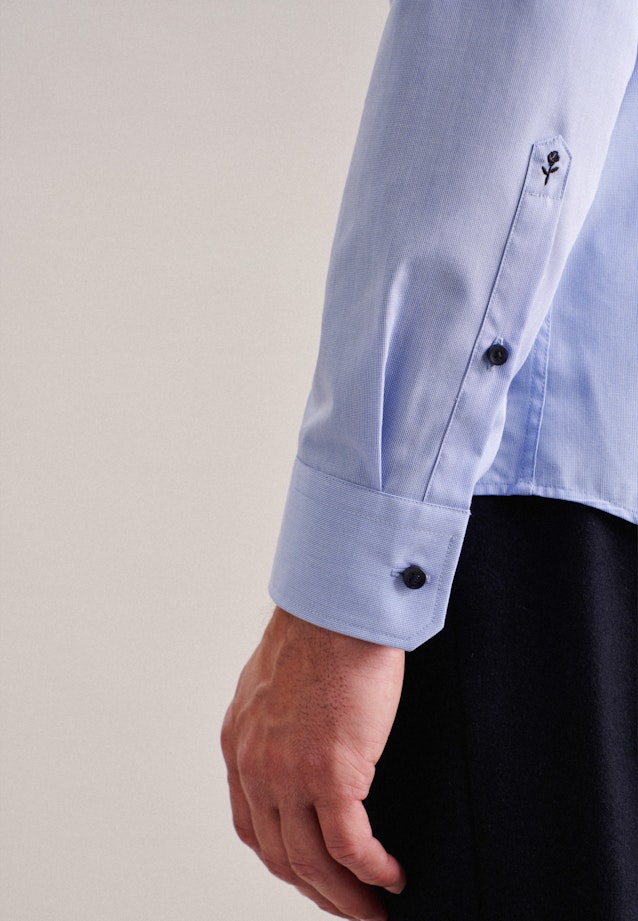 Non-iron Structure Business Shirt in Slim with Kent-Collar in Light Blue |  Seidensticker Onlineshop