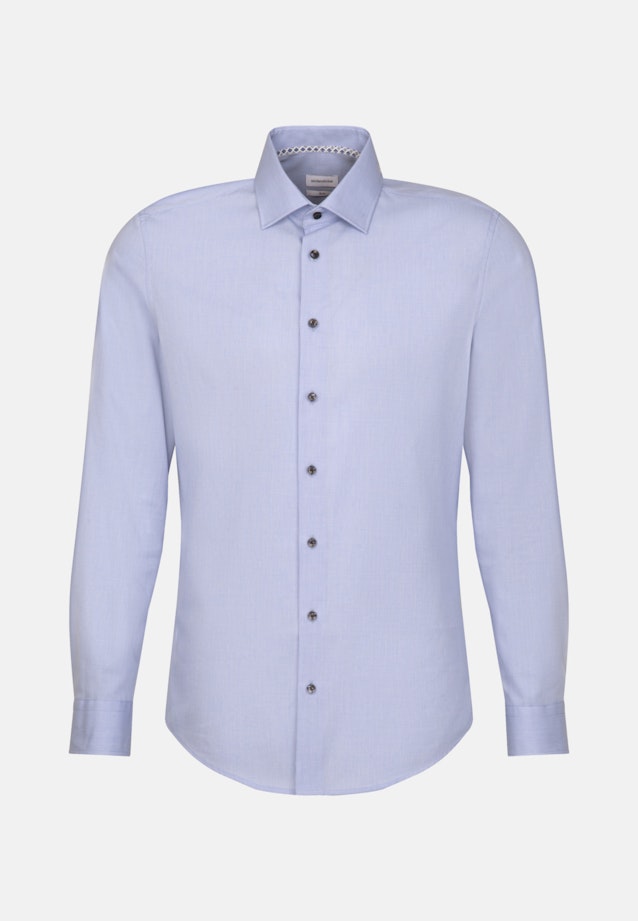 Chemise Business Slim Structuré Col Kent in Bleu Clair |  Seidensticker Onlineshop