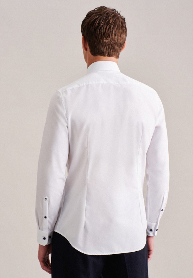 Chemise Business Slim Structuré Col Kent dans Blanc | Boutique en ligne Seidensticker