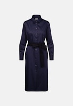 Satin Midi (knee-length) Jurk in Donkerblauw |  Seidensticker Onlineshop