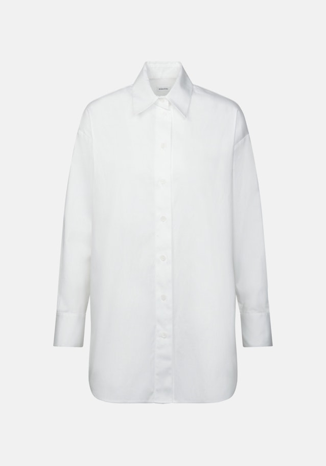 Satin Long Blouse in White |  Seidensticker Onlineshop