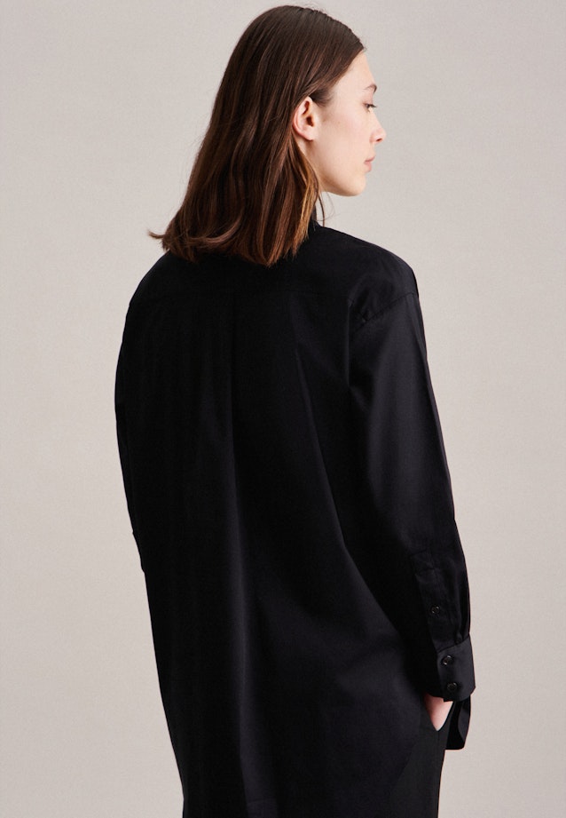 Collar Long Blouse in Black |  Seidensticker Onlineshop