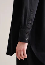 Longbluse Uni in Schwarz |  Seidensticker Onlineshop