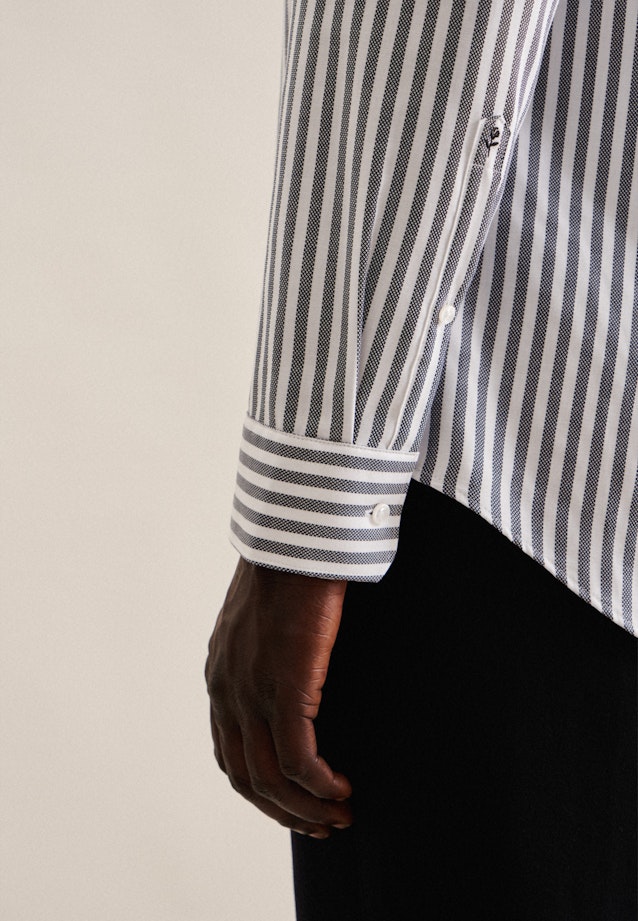 Slim Business Hemd Streifen in Dunkelblau |  Seidensticker Onlineshop