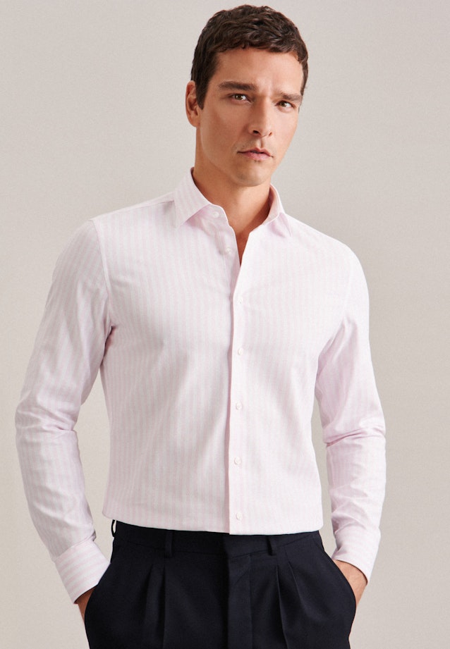 Slim Business Hemd Streifen in Rosa/Pink |  Seidensticker Onlineshop