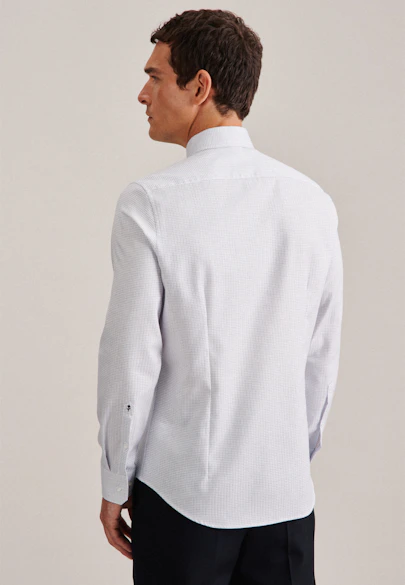 Slim Business Hemd Karo in Mittelblau |  Seidensticker Onlineshop