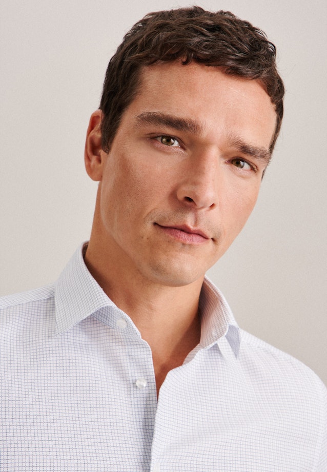 Slim Business shirt Check in Medium Blue |  Seidensticker Onlineshop