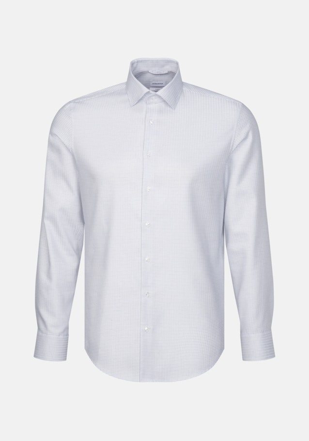 Non-iron Herringbone pattern Business Shirt in X-Slim with Kent-Collar in Medium Blue |  Seidensticker Onlineshop