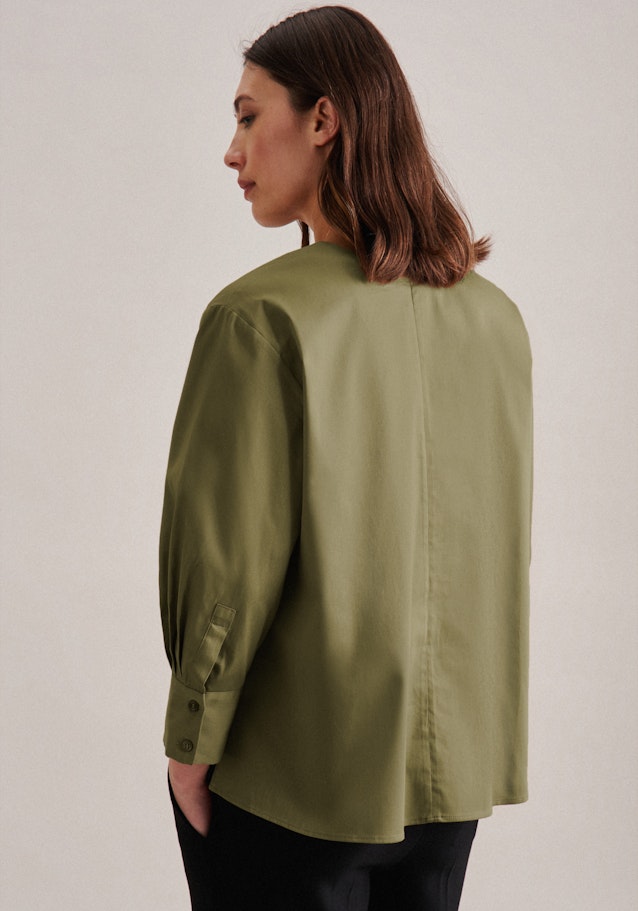 7/8-sleeve Satin Tunic in Green | Seidensticker Onlineshop