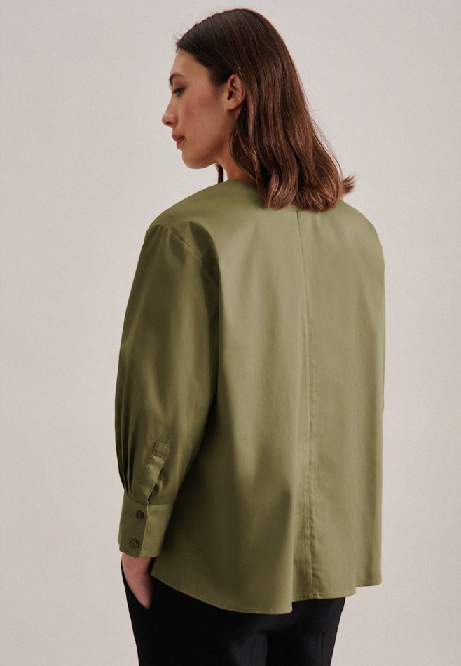 7/8-sleeve Satin Tunic in Green | Seidensticker online shop