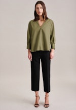 7/8-sleeve Satin Tunic in Green |  Seidensticker Onlineshop