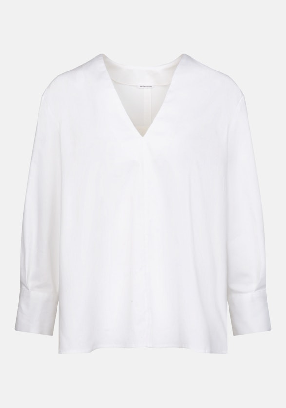 7/8-sleeve Satin Tunic in White |  Seidensticker Onlineshop