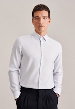 Shaped Business shirt Check in Medium Blue |  Seidensticker Onlineshop