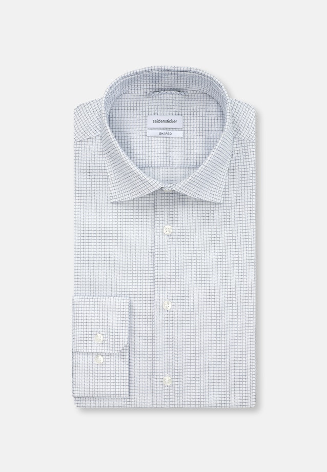 Shaped Business shirt Check in Medium Blue |  Seidensticker Onlineshop