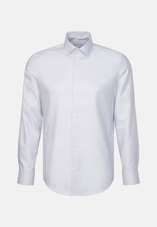 Shaped Business shirt Check in Medium Blue |  Seidensticker Onlineshop
