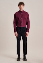 Twill Flanellhemd in Regular mit Kentkragen in Rot |  Seidensticker Onlineshop