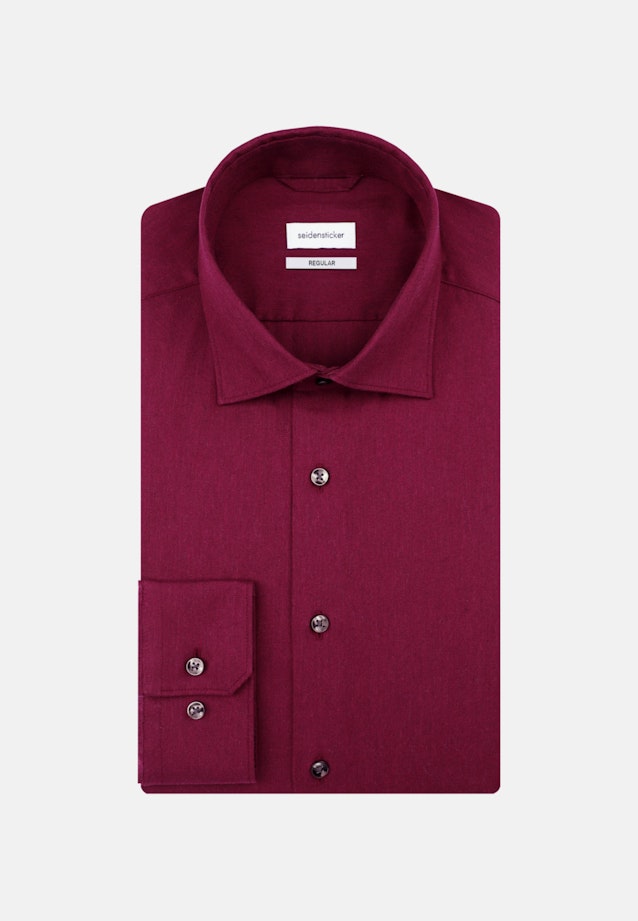 Flannel shirt in Regular with Kent-Collar in Red |  Seidensticker Onlineshop