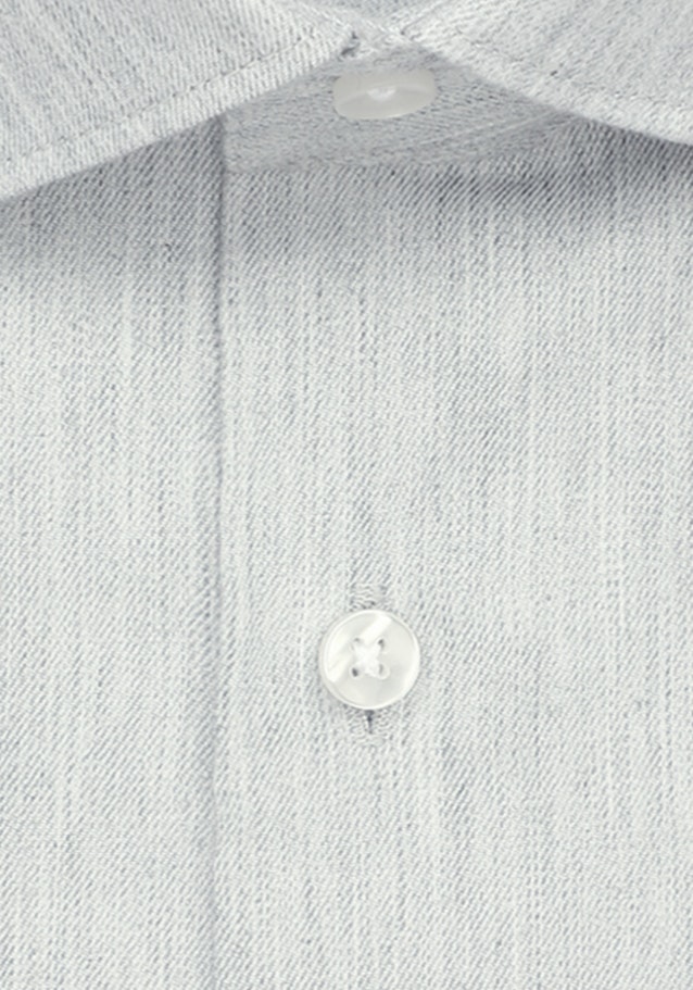 Twill Flanellhemd in Regular mit Kentkragen in Grau |  Seidensticker Onlineshop