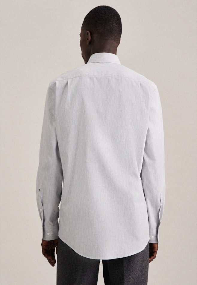 Flannel shirt in Regular with Kent-Collar in Grey | Seidensticker online shop